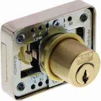 Burg Wächter Stop Lock for Drawers MZ 23/25 mm Polished Brass, 105021829.