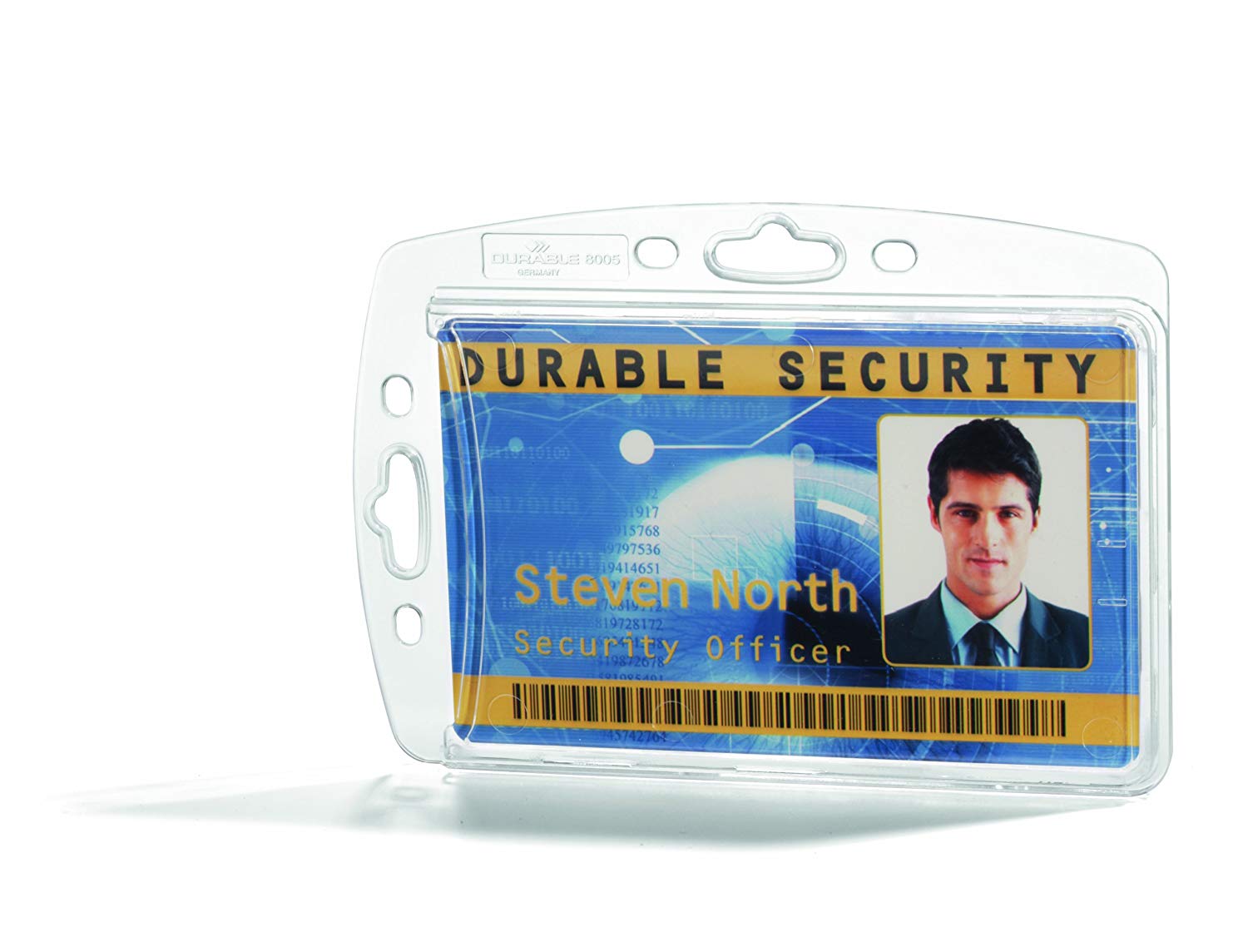 Durable Enclosed Security Pass Holder 54 x 85 mm Transparent, Assorted colors, For 1 card - Image 3