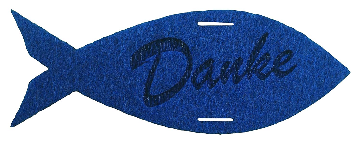'Petra's Craft News A KFF3980/50 15 x 80 mm with"Thank You, Engraved, Dark Blue