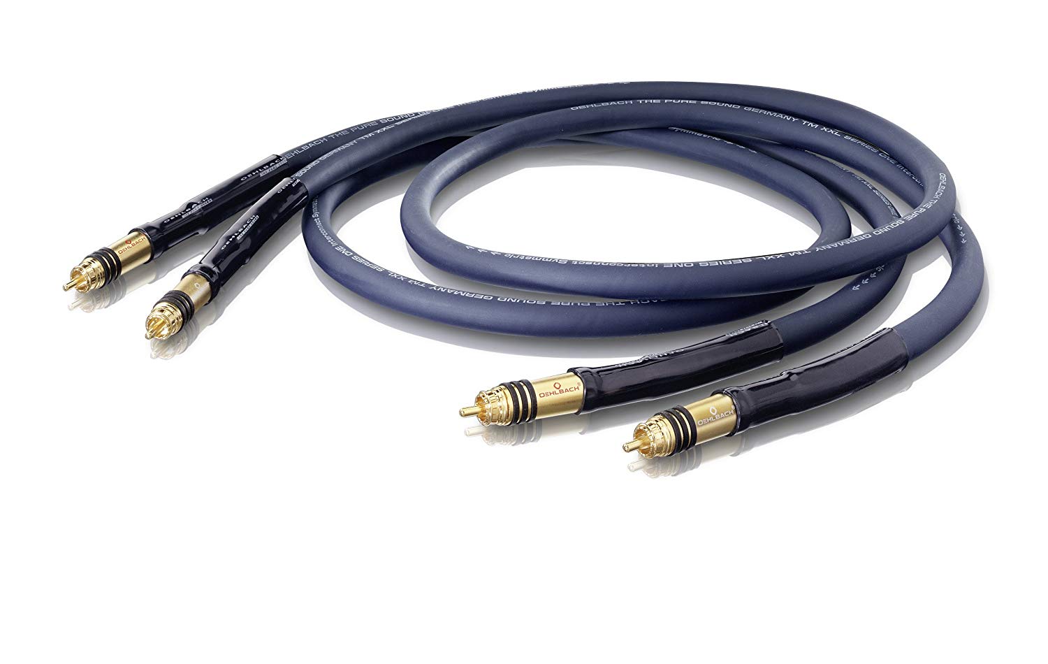 Oehlbach XXL Series 1 x 100 High-End Audio Cable with XLR Plug/Made in Germany/CD Player/Pre/Power Amplifier / 2 x 1 m/Blue