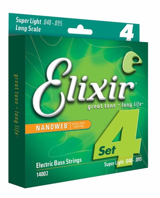 Elixir 14002 Strings Nickel Plated Steel 4-String Bass Strings w NANOWEB Coating, Long Scale, Super Light (.040-.095) - Image 4