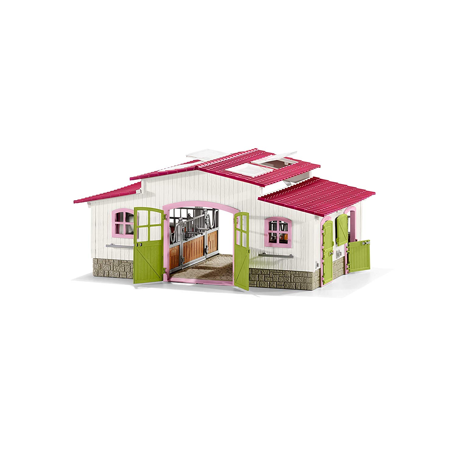 SCHLEICH Horse Club 42344 Riding Centre with Rider and Horses Figurine, Green,pink, 83 x 26 x 39 cm - Image 3
