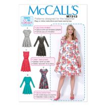 McCall's Patterns 7313 B5,Misses/Women's Dresses,Sizes 8-16, Multicolor, (8-10-12-14-16)