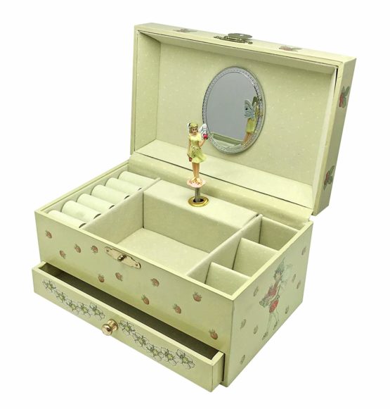 Trousselier Strawberry Flower Fairies Musical Jewellery Box - Image 2
