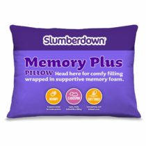 Slumberdown Memory Plus White Pillow Firm Support Designed for Back and Side Sleepers Bed Pillows
