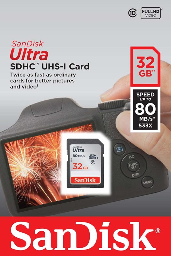 SanDisk SDSDUNC-032G-GN6IN Ultra SDHC Memory Card Up to 80 MB/s, Class 10, U1, 32 GB, Black/Grey - Image 4