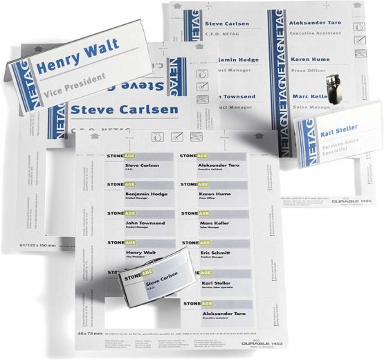 Durable BADGEMAKER Inserts 60 x 90 mm | Pack of 160 Inserts | Printable Name Badge Inserts | Create Professional Badges in Minutes - Image 4