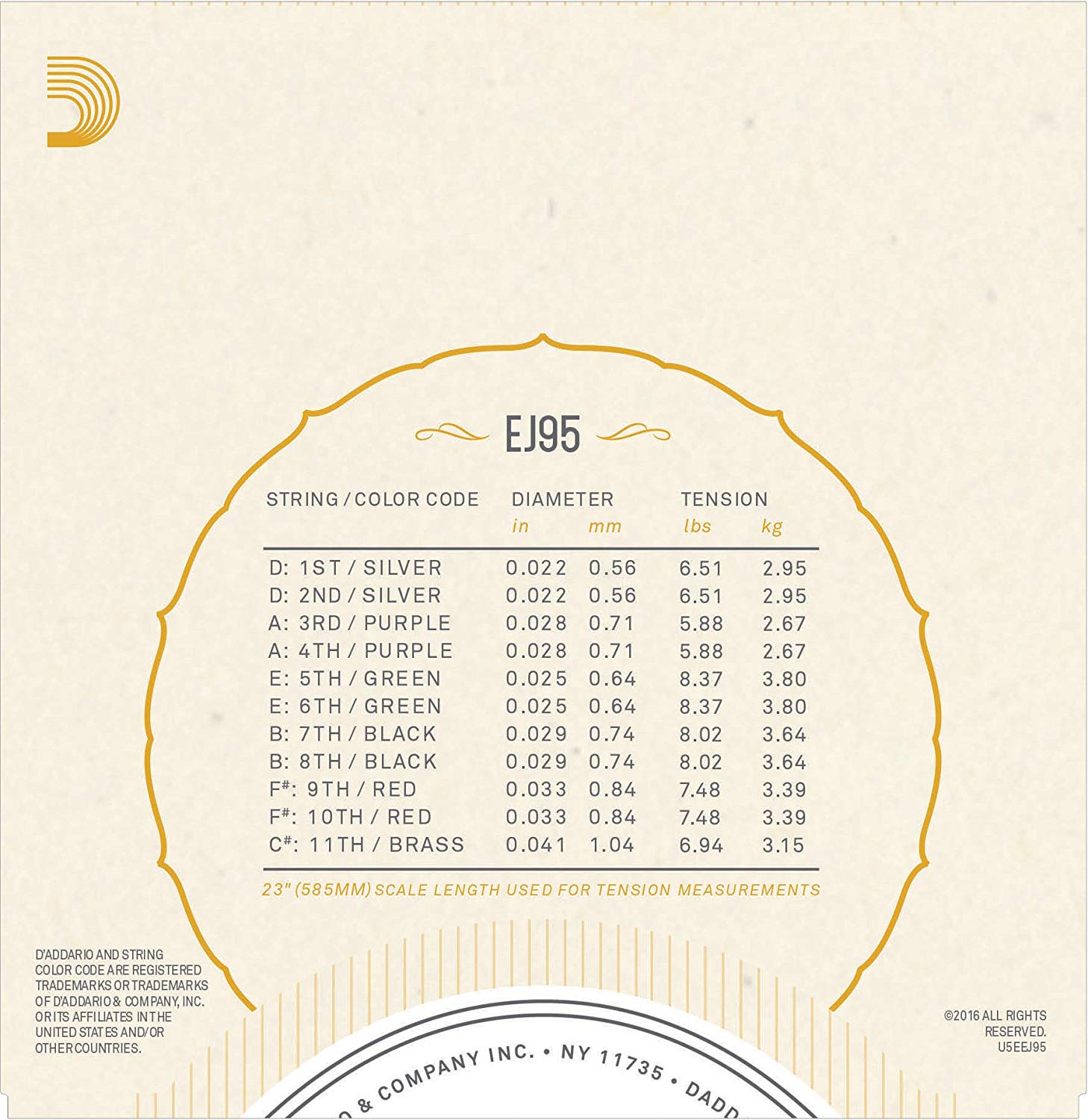D'Addario EJ95 Oud/11-String Kit, Silver - Image 3