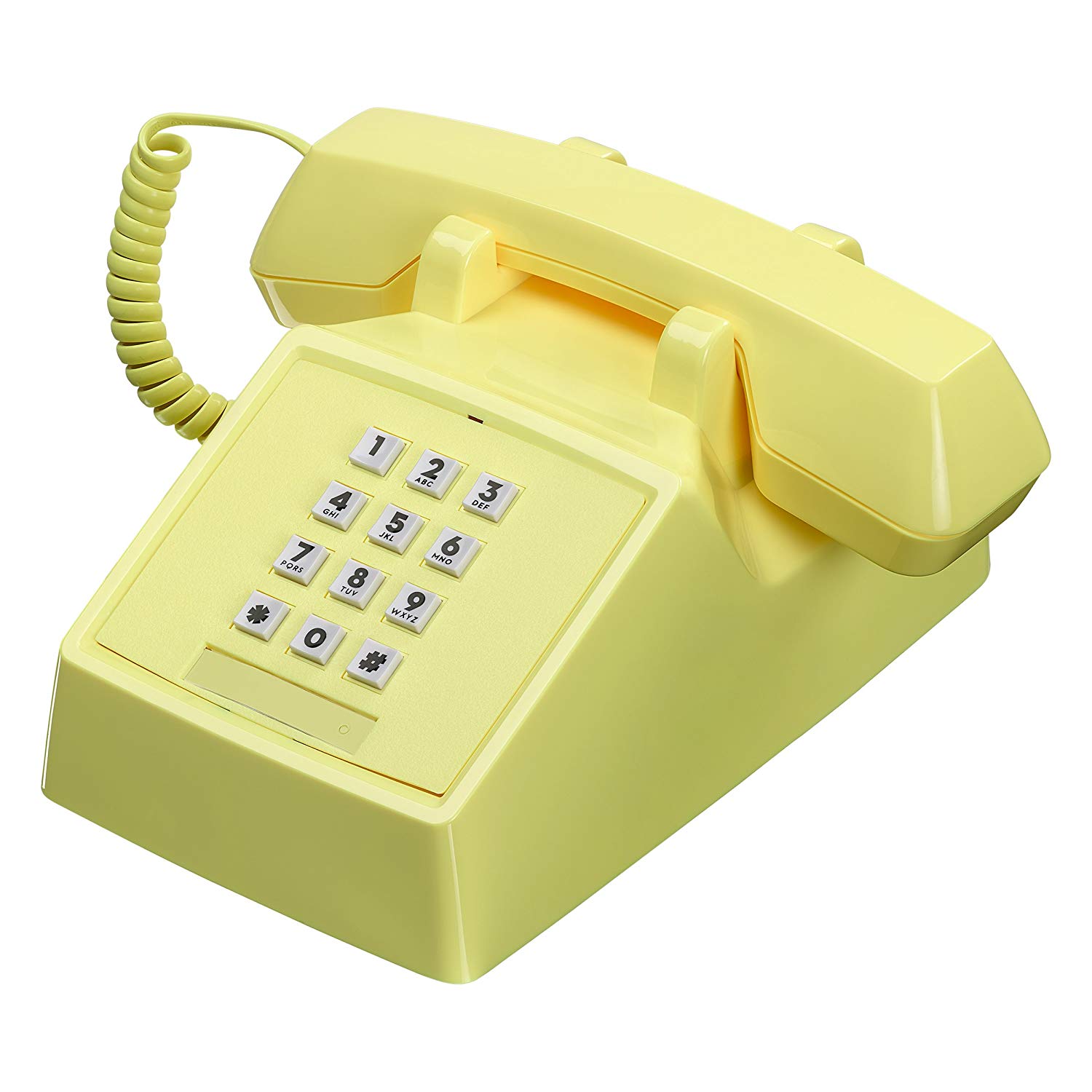 Wild Wood 2500 Retro Phone, Yellow