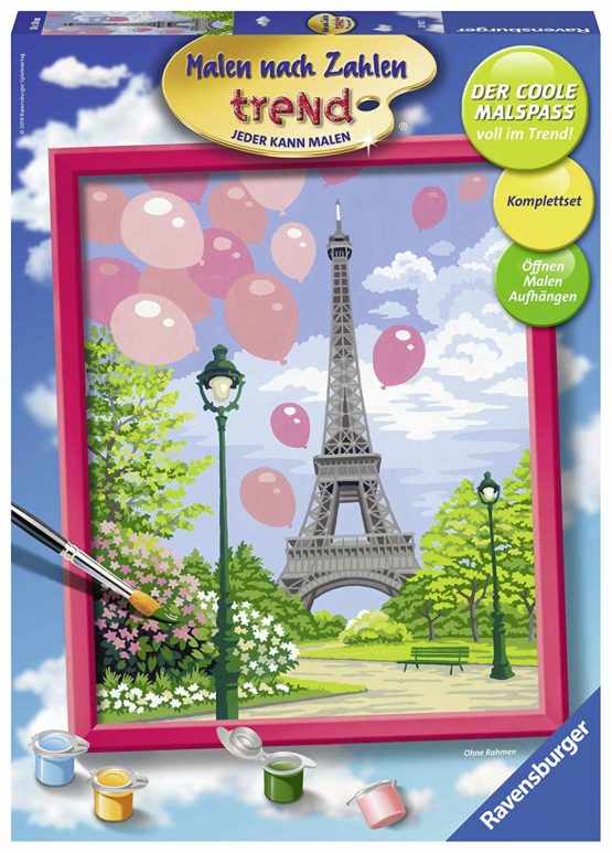 Ravensburger Frühling 28912 Painting by Numbers Spring in Paris, Multicoloured