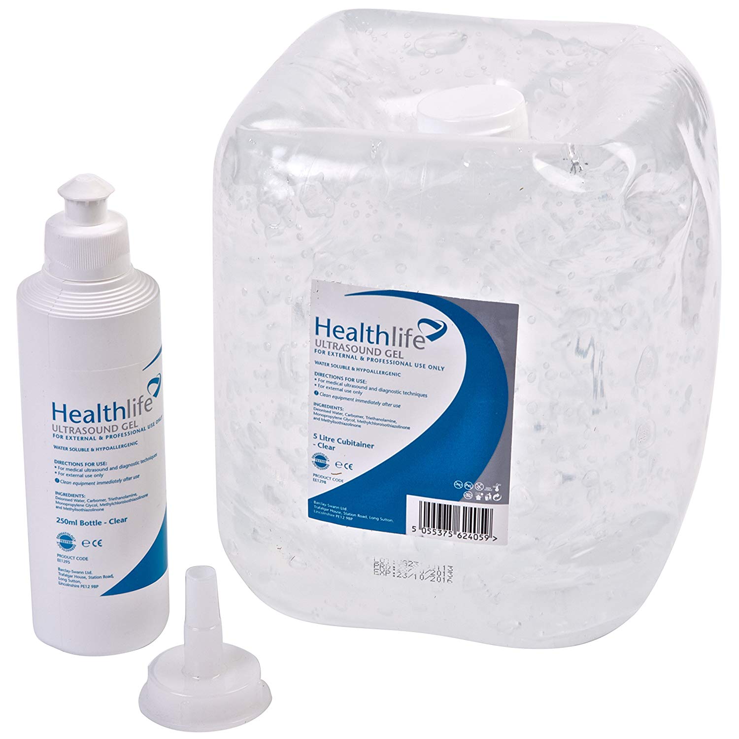 Healthlife Ultrasound Gel with Refill Bottle, 5 Litre, Clear, 5 l (Pack of 1)