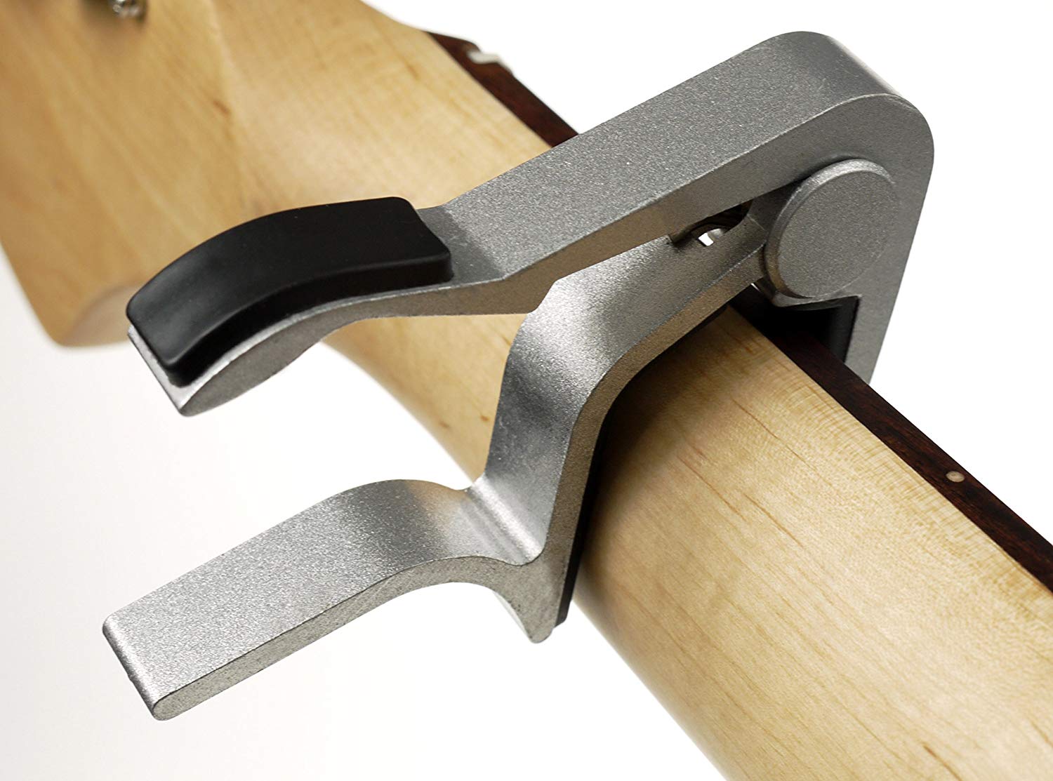 RockJam RJCAPO-CH Universal quick release trigger Guitar Capo for Acoustic Guitar Capo and Electric Guitar Capo Chrome - Image 2