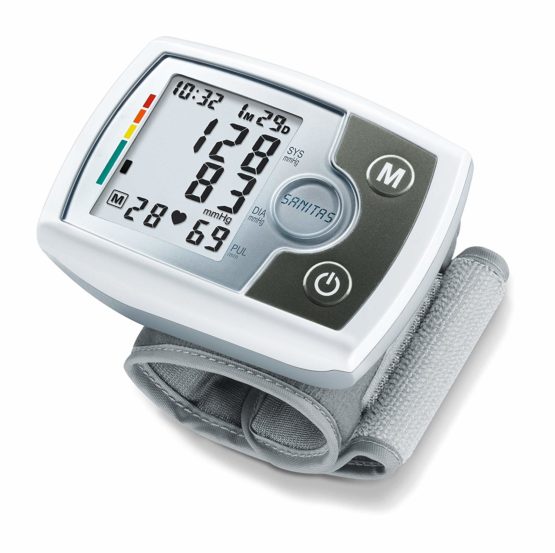 Sanitas SBM 03 fully automatic wrist blood pressure monitor, with pulse measurement, incl. Storage bag