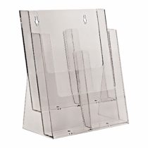 Taymar 2C230 Two Tier Display Stand for A4/DL Leaflets and Brochures - Clear