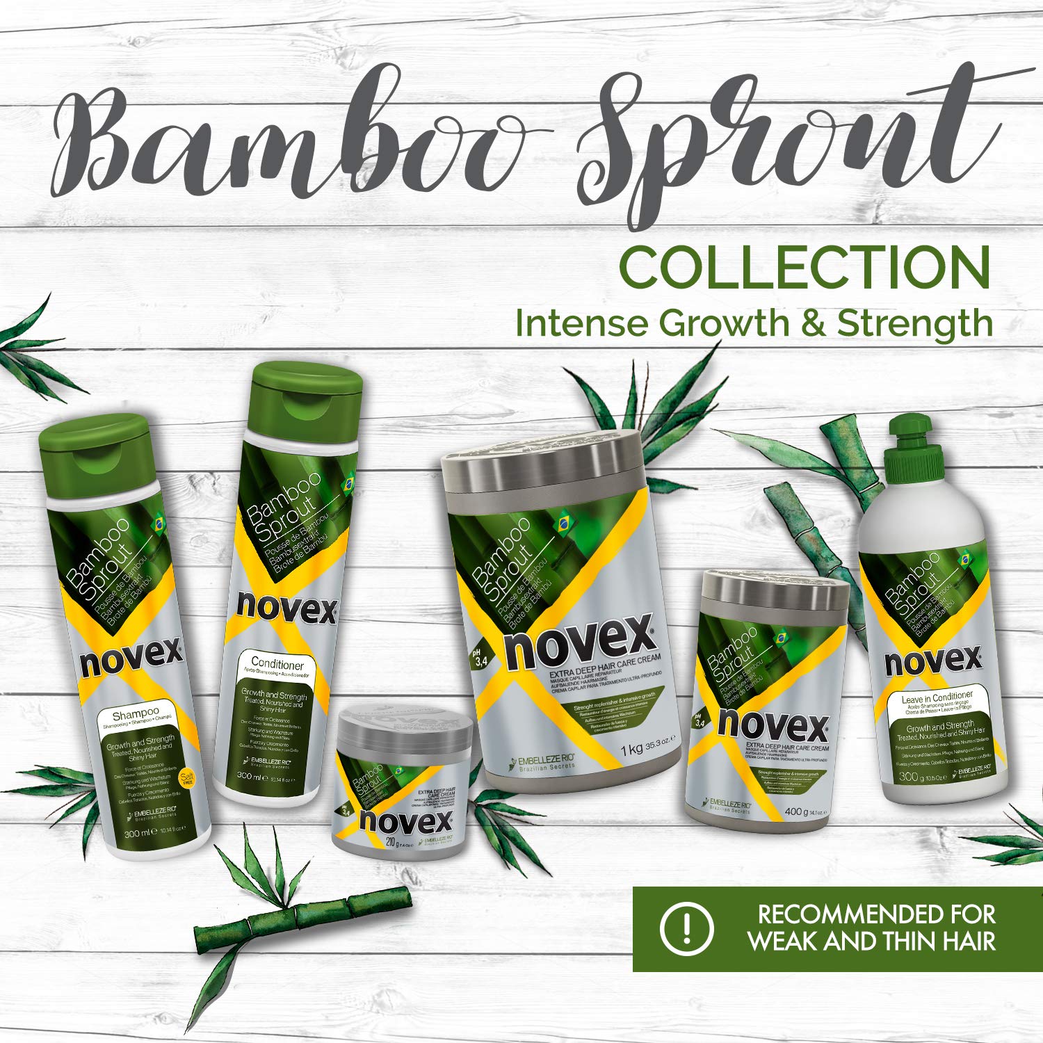 Novex Bamboo Sprout Shampoo, 300 ml, Black/White, 300 ml (Pack of 1) - Image 4