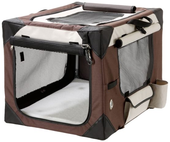 Karlie Flamingo Smart Top de Luxe Travel Box for Dogs, 76 x 51 x 48 cm, Beige/Brown