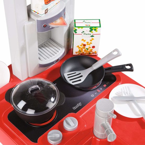 Smoby Kitchen Set Toys for Kids including 23 Play Kitchen Accessories | Cool Light and Sound Effect | Realistic Kitchen Features | Ages 3+ - Image 4