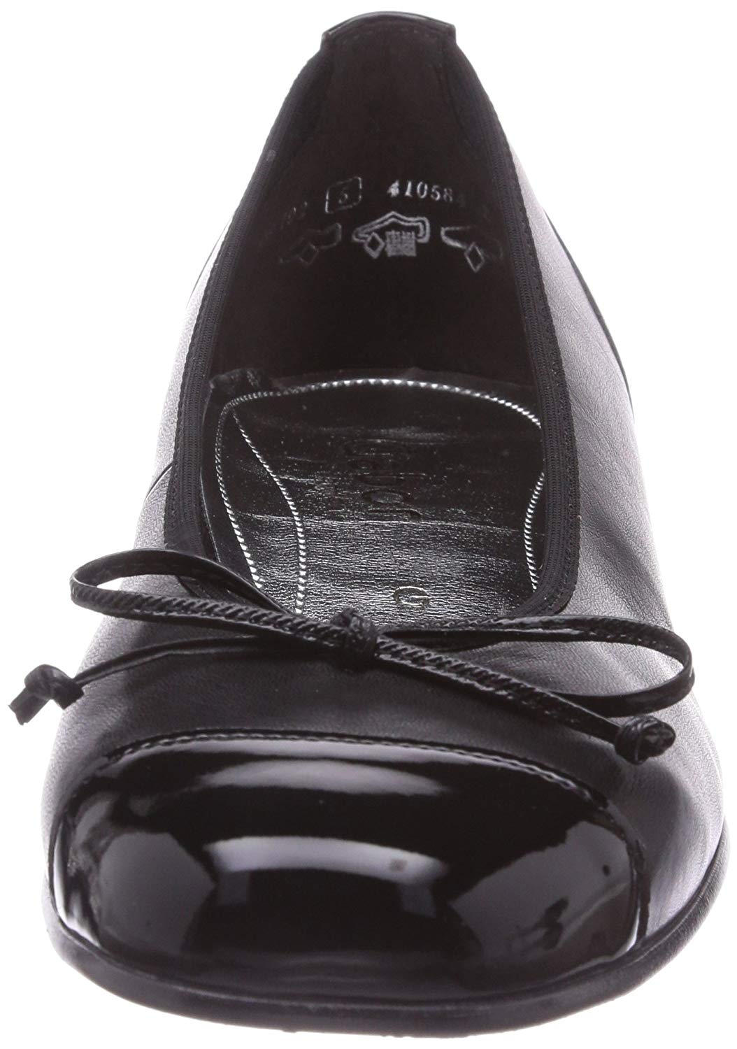 Gabor Comfort Basic , Women's Ballet Shoes, Black (Black Leather Ht/Patent), 6 UK, Black Black Leather Ht Patent, 6 UK Wide - Image 2