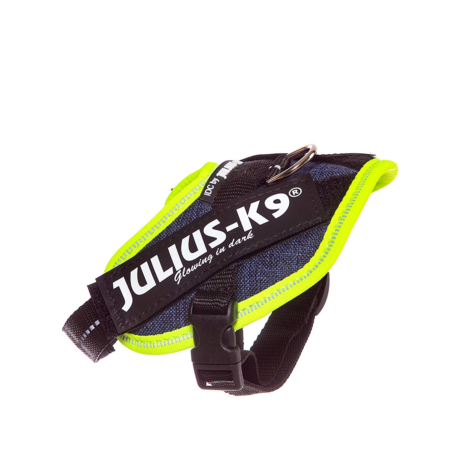 Julius-K9, 16IDC-FARNE-B2, IDC Powerharness, dog harness, Size: Baby 2, Jeans with neon edge, 2XS/Baby 2 - Image 3