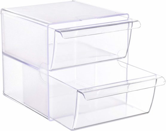 File 2000 6702 CSTP – Large 2 Drawer Cube Organizer in Glass
