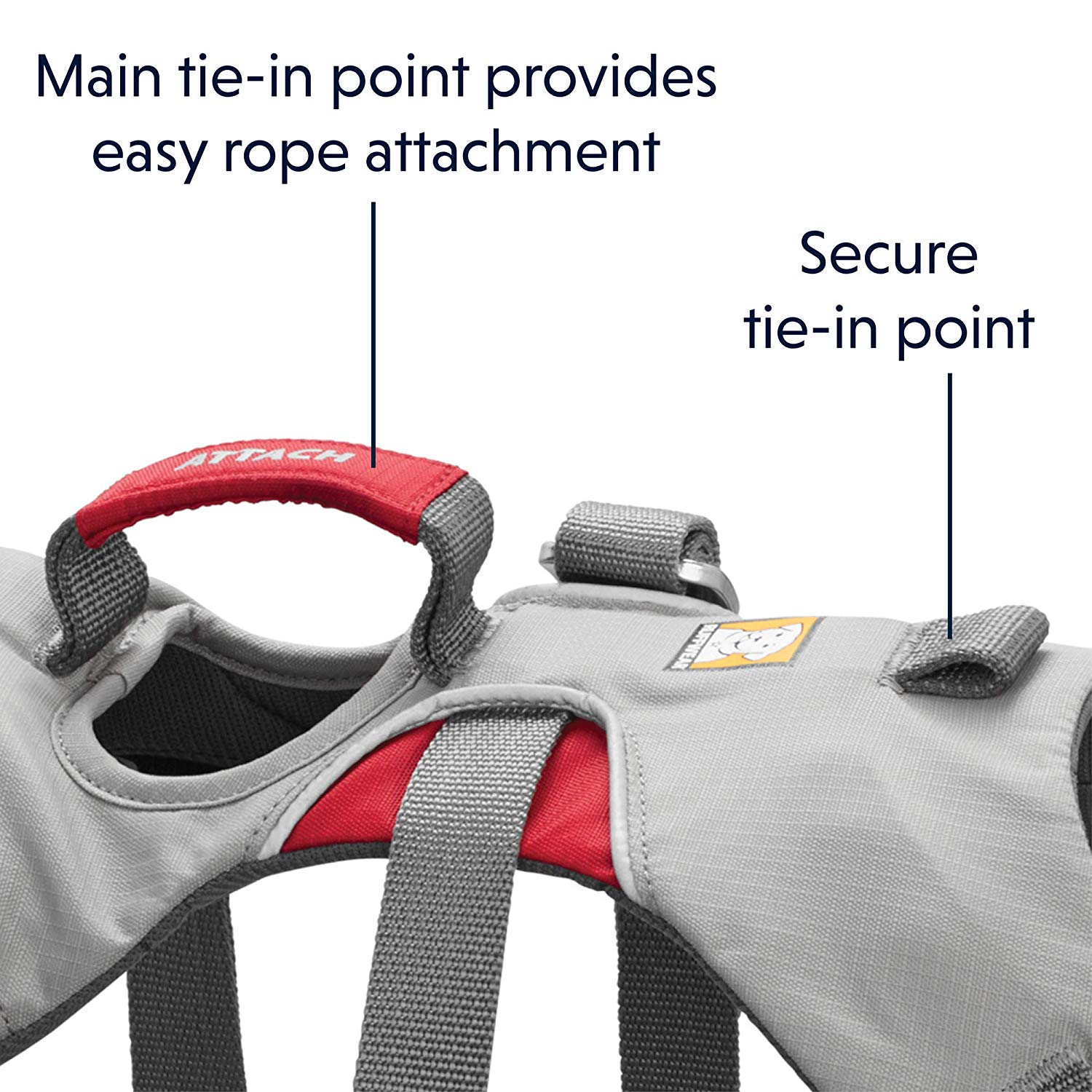 Ruffwear Climbing Harness for Dogs Large to Very Large Breeds, Adjustable Fit, Size: Large/X-Large, Cloudburst Grey, Doubleback Harness - Image 3