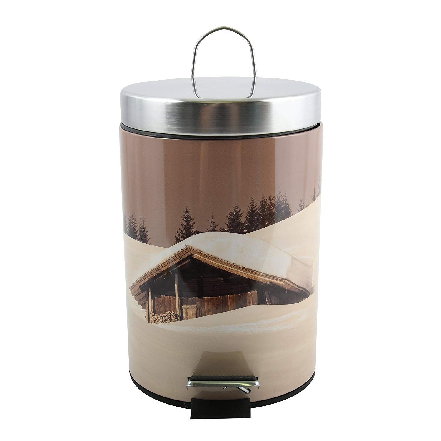 MSV Cottage Cosmetic Bin Pedal Bin - 3 Litre - with Removable Inner Bucket, 3 litres