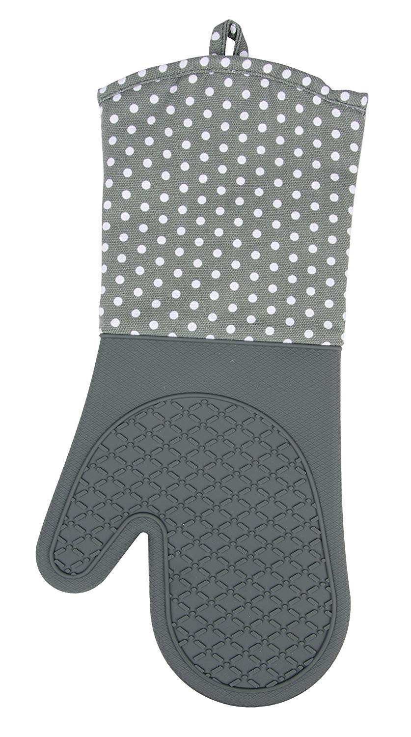 Wenko Oven Gloves, Cotton, Grey/White/Grey, 15 x 15 x 20 cm - Image 4