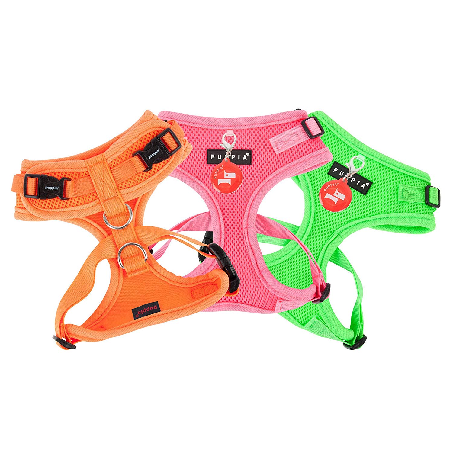 Puppia Neon Soft Harness II, Small, Orange - Image 2