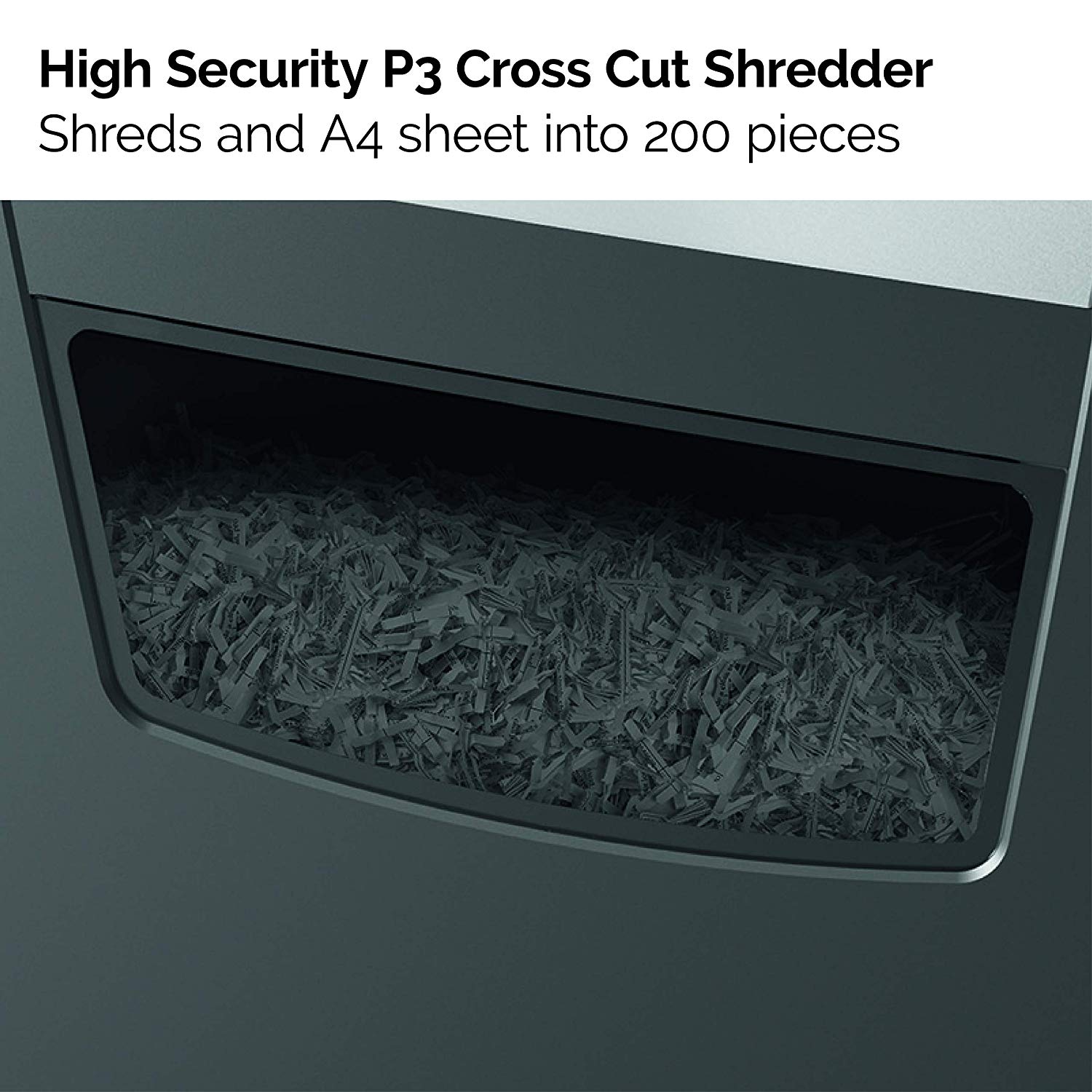 Rexel Momentum X312 Cross Cut Paper Shredder, Shreds 13-12 Sheets (70-80 gsm), 23 Litre Bin, Black, 2104572 - Image 3