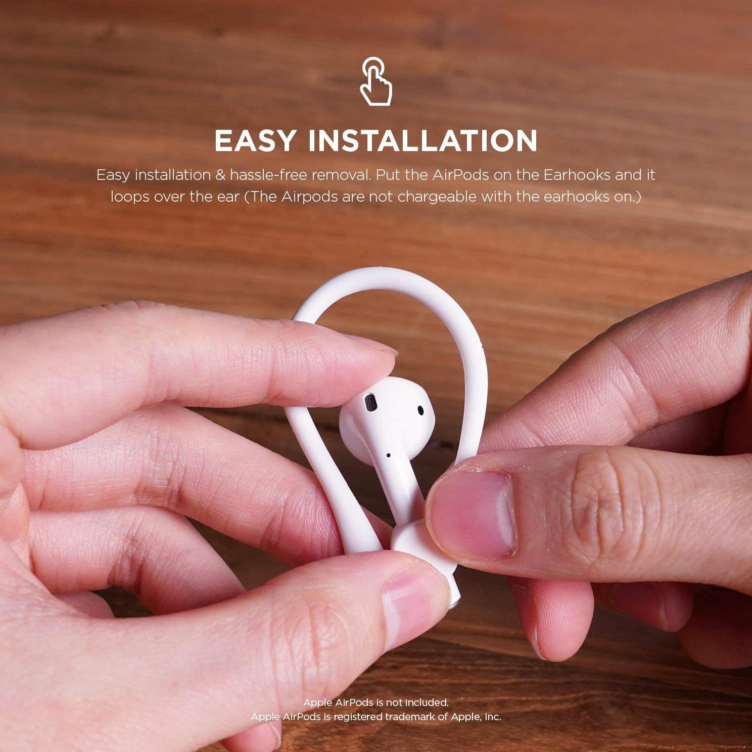 elago EarHooks Compatible with AirPods 1 & 2; Not Compatible with AirPods Pro, Lightweight - Image 4