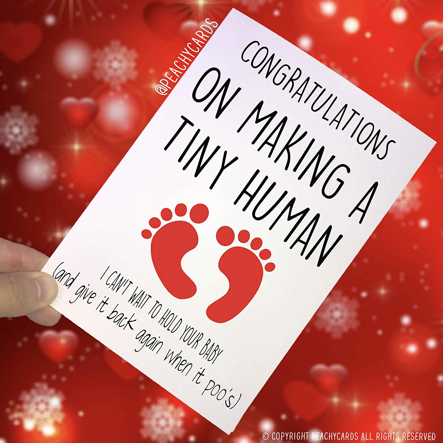 New Baby Card Congratulations Card Making A Tiny Human New Mum Card, New Dad Card, Baby Girl - Image 2