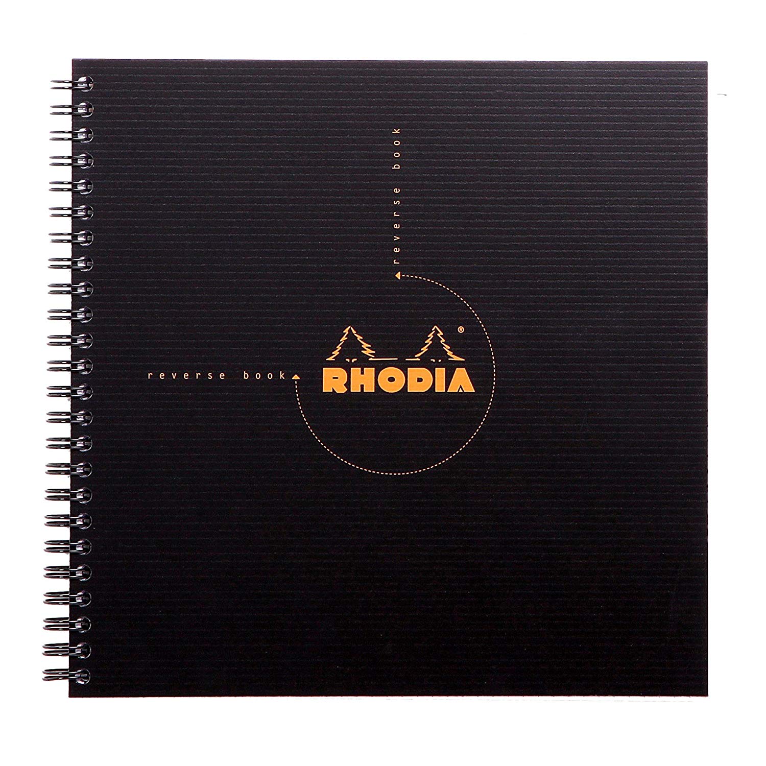 RHODIA 119960C - Spiral Notebook (Full Bound) Reverse Book Black 21x21 cm, ReverseBook - Image 2