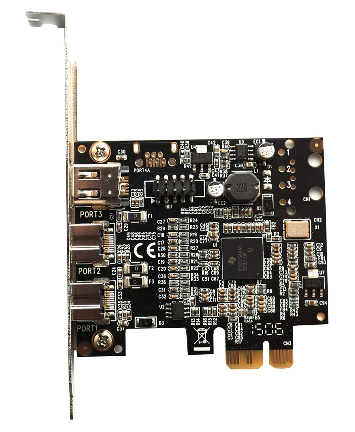 Syba Low Profile PCIExpress Firewire Card with Two 1394b Ports and One