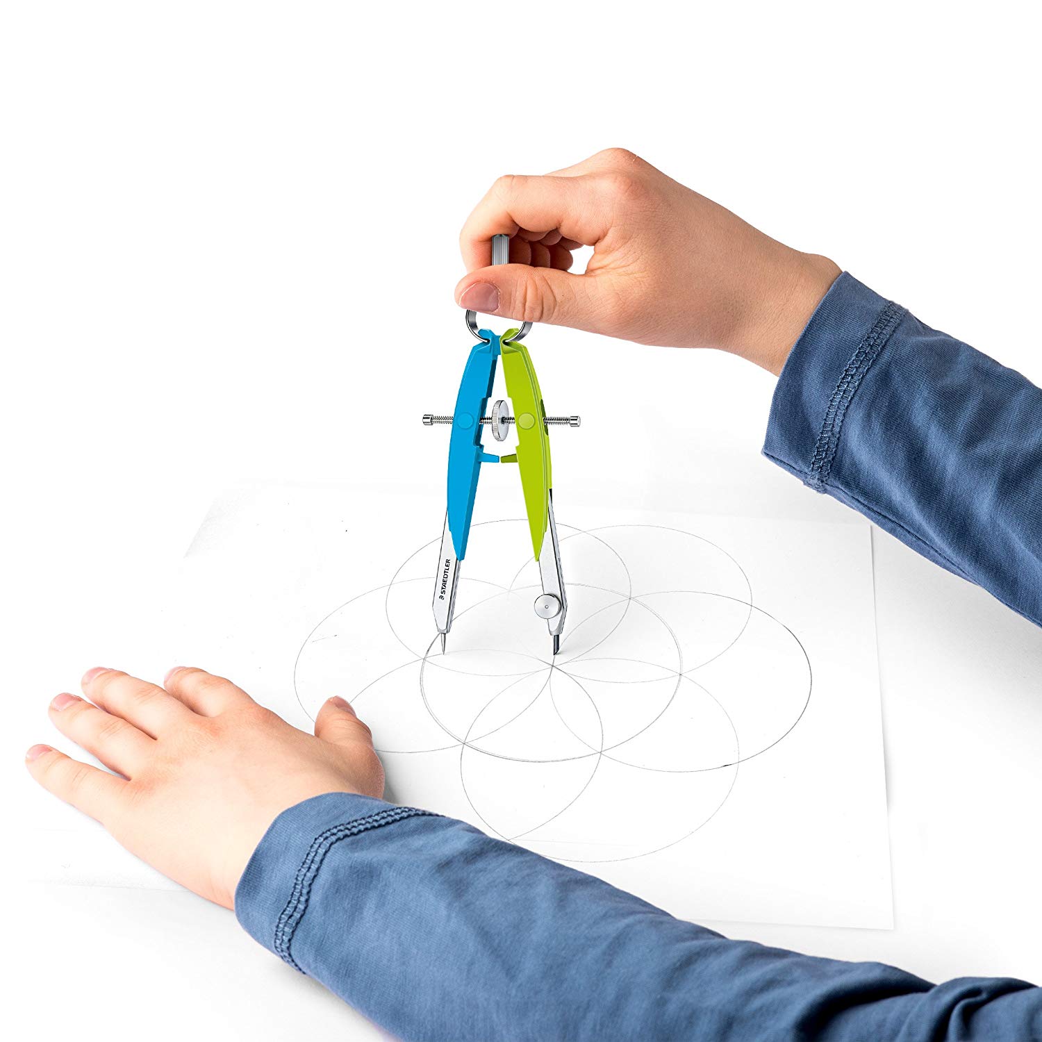 Staedtler 556 00-N1 Mars Compass, neon Green/Blue, blue / green, Standard - Image 4