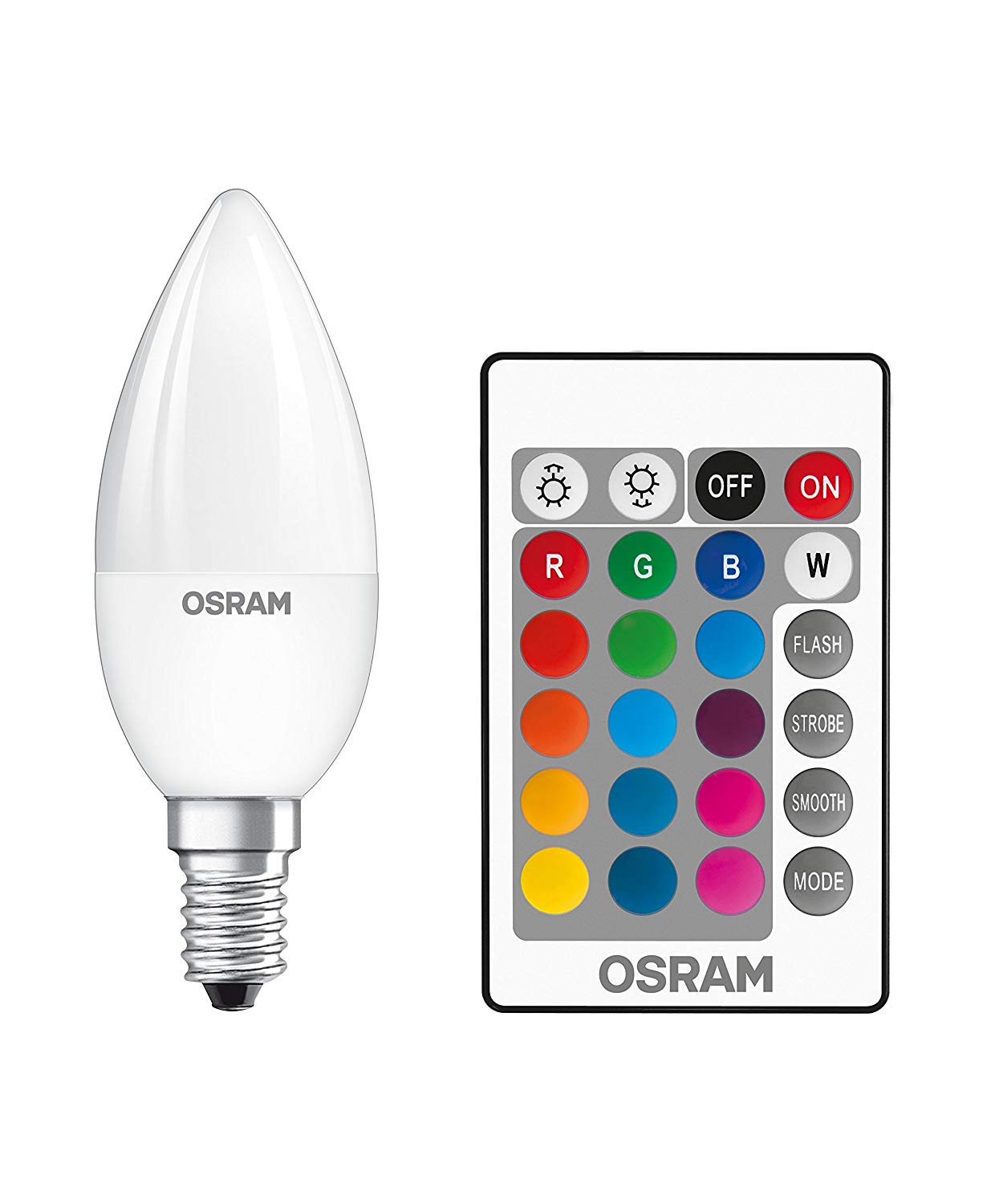 Osram Candle Shape Star+ Classic B Grew LED Lamp, Plastic, Warm White, E14, 4.5 W