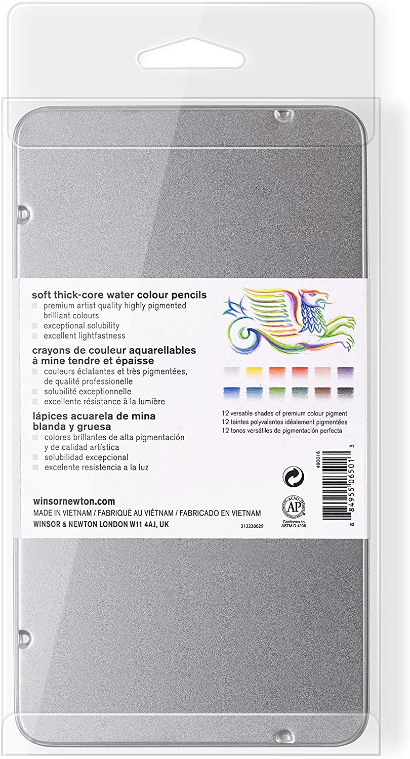 Winsor & Newton Studio Collection Water Colour Pencils - Set of 12, Assorted, 884955065013, 1 count (Pack of 12) - Image 2
