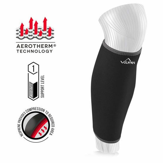 Vulkan Classic Calf/Shin Support, Medium, 34 to 38 cm, Breathable Lower Leg Brace for Stability and Support when Running or Walking, Athletic Compression Sleeve for Exercising and Working Out - Image 3