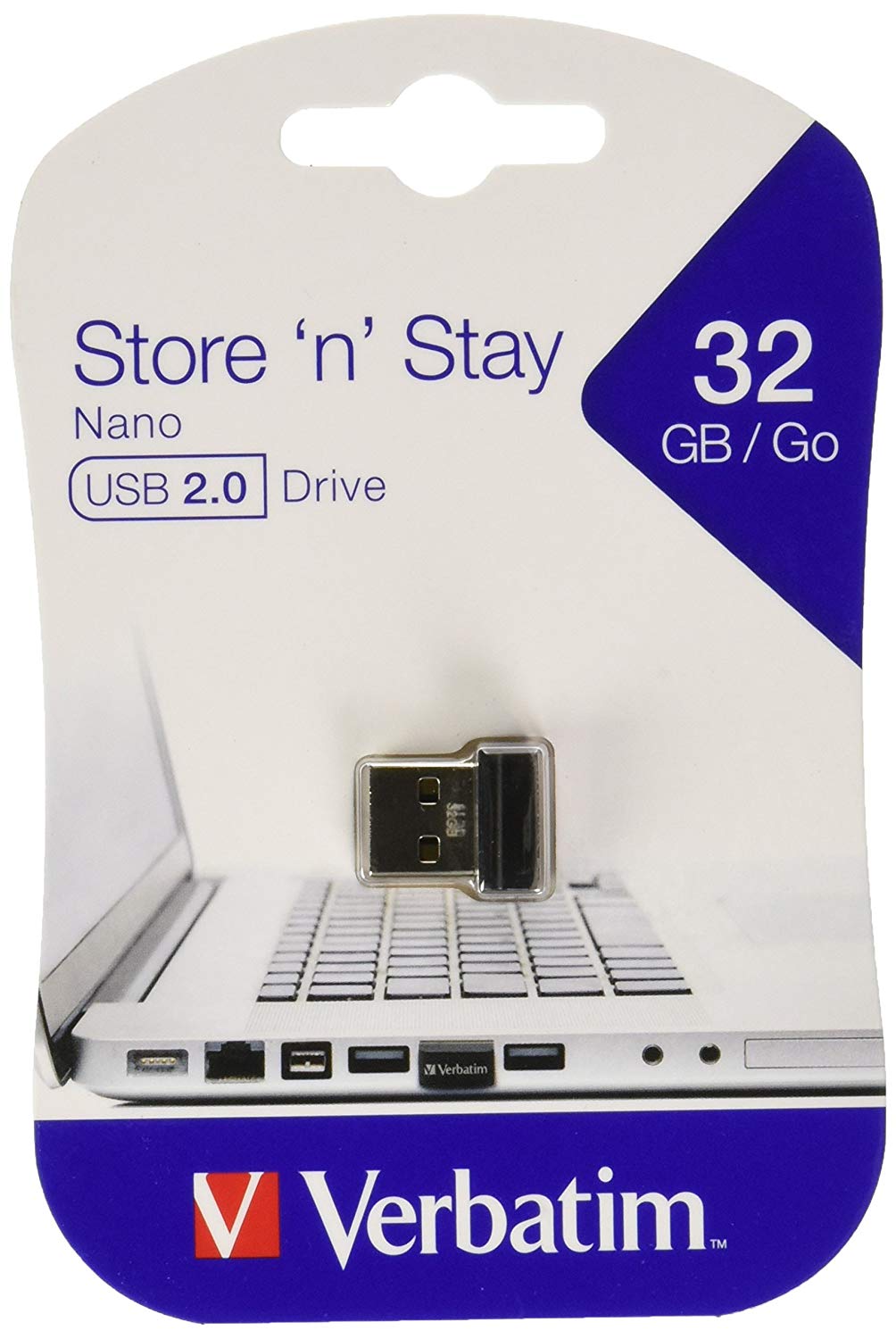 Verbatim 98130 32GB Store n Stay NANO USB 2.0 Drive - Black