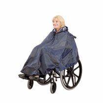 Homecraft Wheelchair Poncho, Windproof, Waterproof and Water resistant Hooded Poncho with Lining for Wheelchairs, Mobility and Electric Scooters