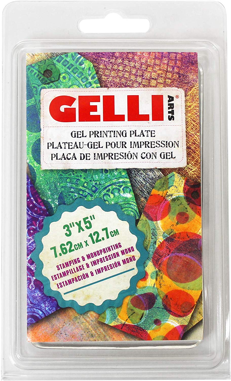 Gelli Arts 3 x 5-Inch Gel Printing Plate, Multi-colour