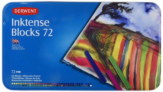 Derwent 2301980 Inktense Permanent Watercolour Blocks, Multi-Colour, Set of 72