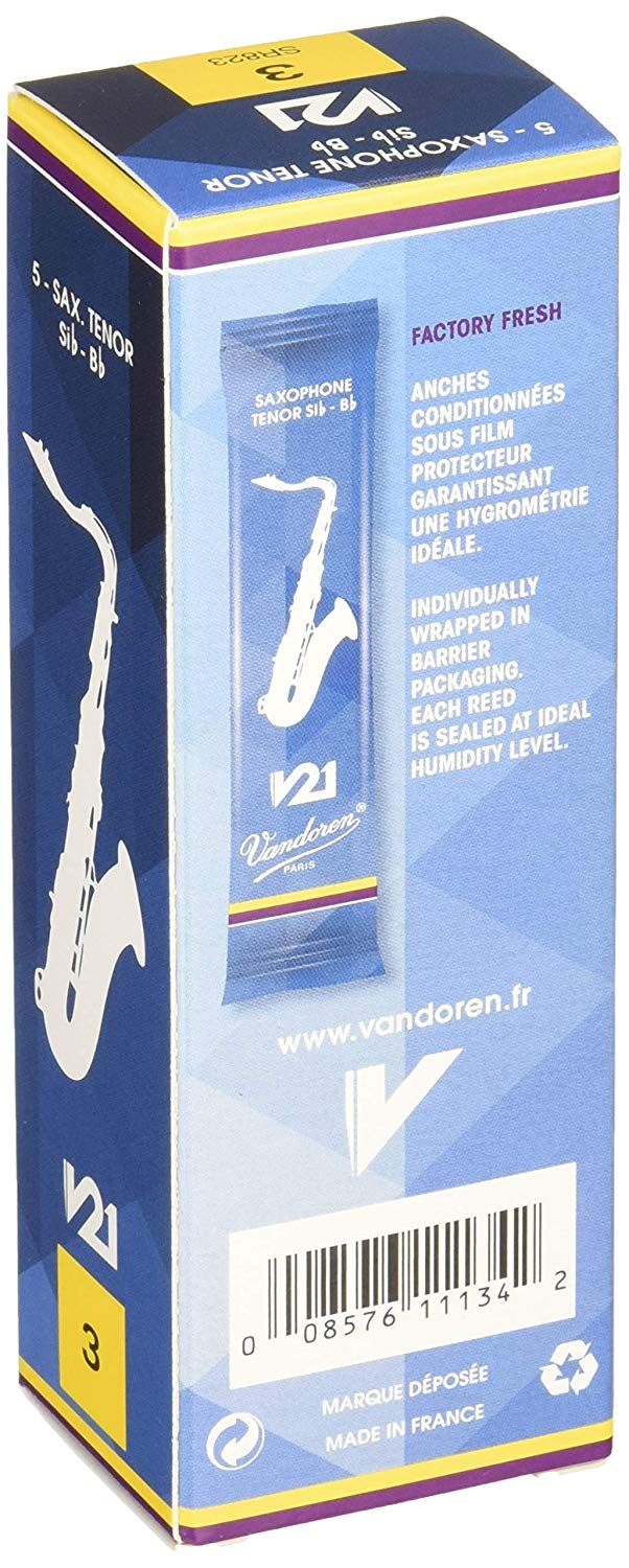 Vandoren V21 Tenor saxophone reeds, box of 5 - Strength 3, WOOD - Image 2