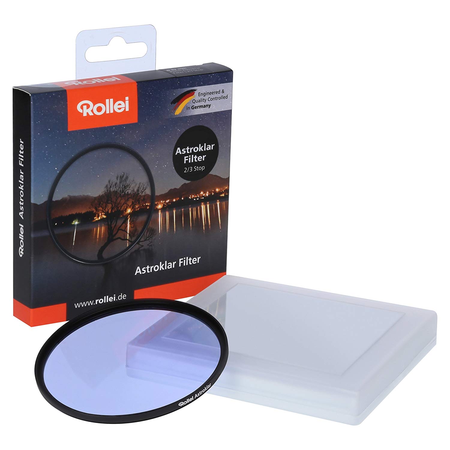 Rollei Astroklar Light Pollution Round Filter I 55mm Night Light Filter I Clear night filter for astrophotography and night photography