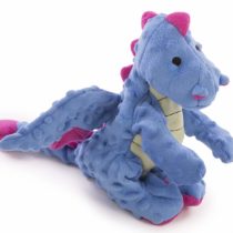 goDog Dragon with Chew Guard Technology Tough Plush Dog Toy, Large, Periwinkle