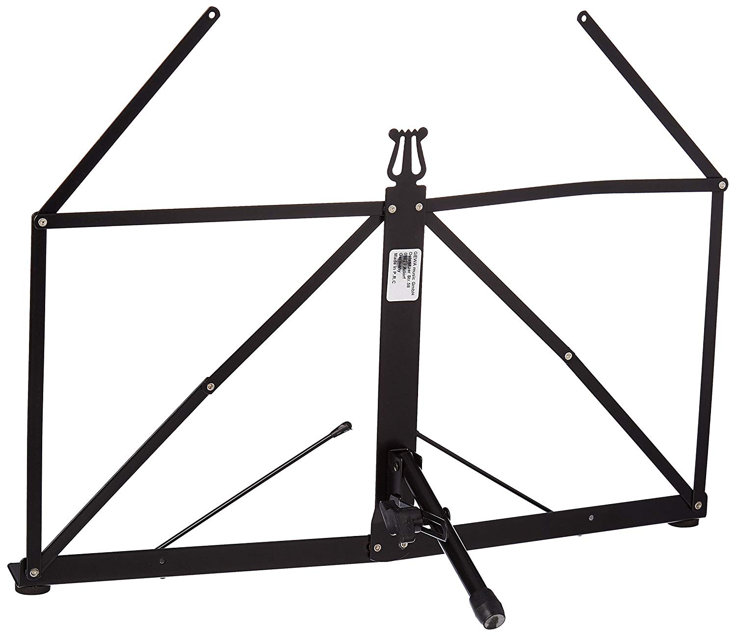 PURE GEWA FX F900701 44 x 21.5 cm Table Music Stand with Bag, black - Image 2