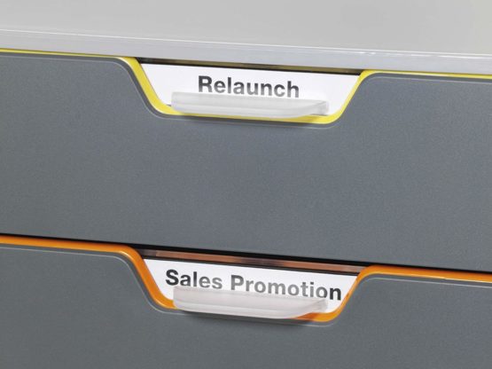 Durable VARICOLOR 4 Drawer Unit | Desktop Drawer Set with 4 Colour Coded Draws | Ideal for Storing Documents and Paper Work - Image 4