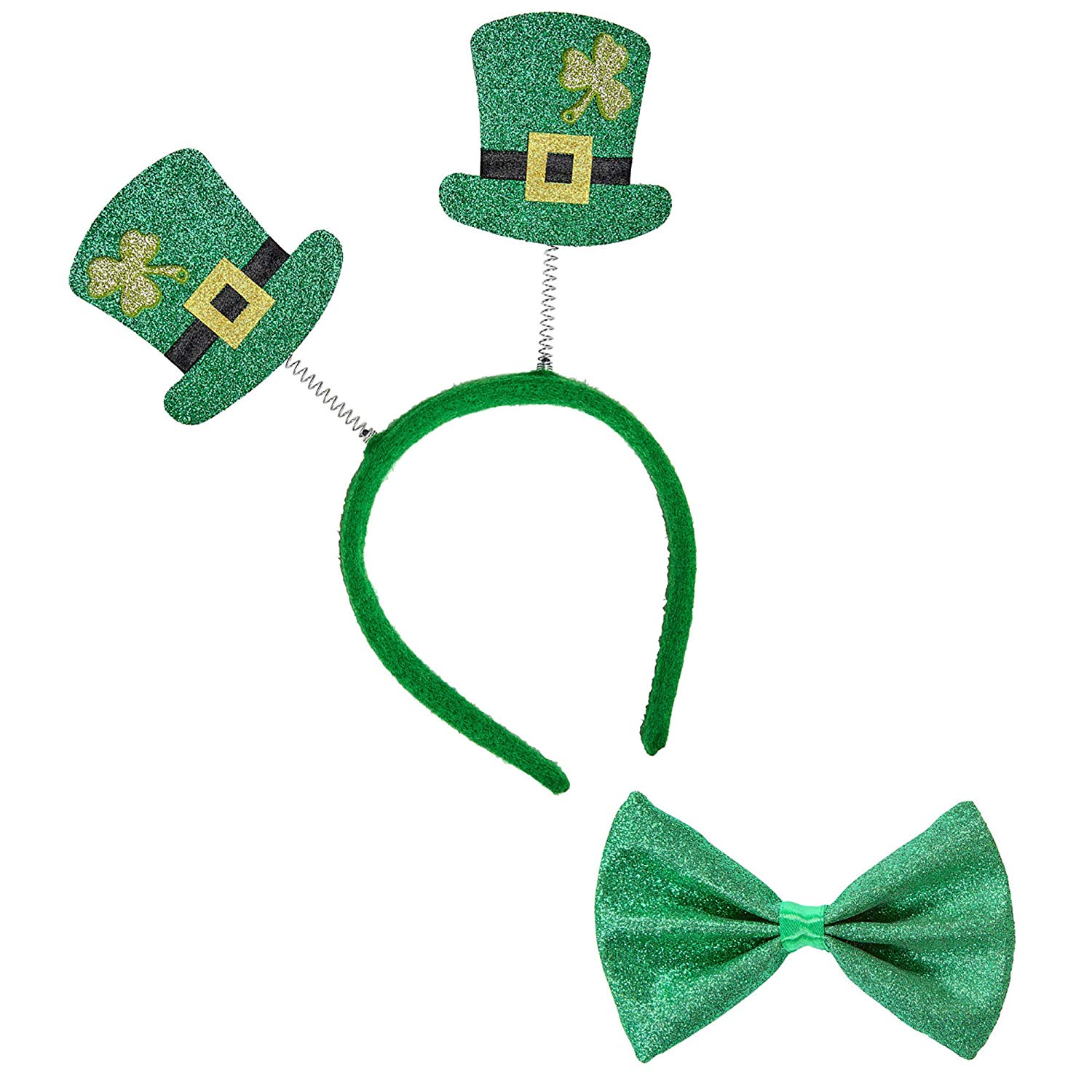 Widmann 07060 ? St Patrick's Day Hair Band with Minizyli Sleeveless & Bow Tie Set Green