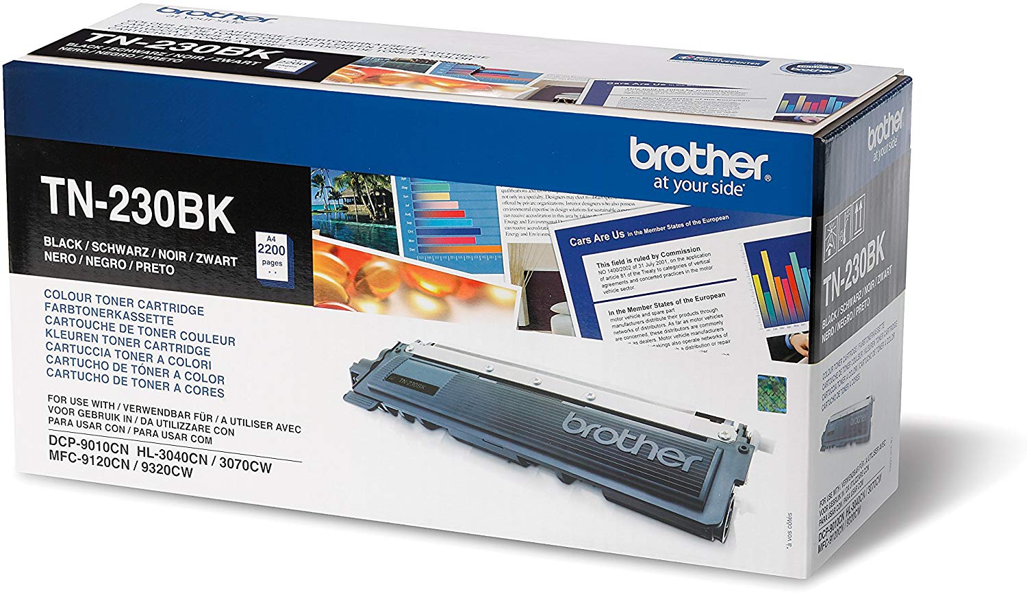 Brother TN230BK, Black, original, toner cartridge, for Brother DCP-9010CN, HL-3040CN, HL-3040CW, HL-3070CW, MFC-9120CN - Image 3