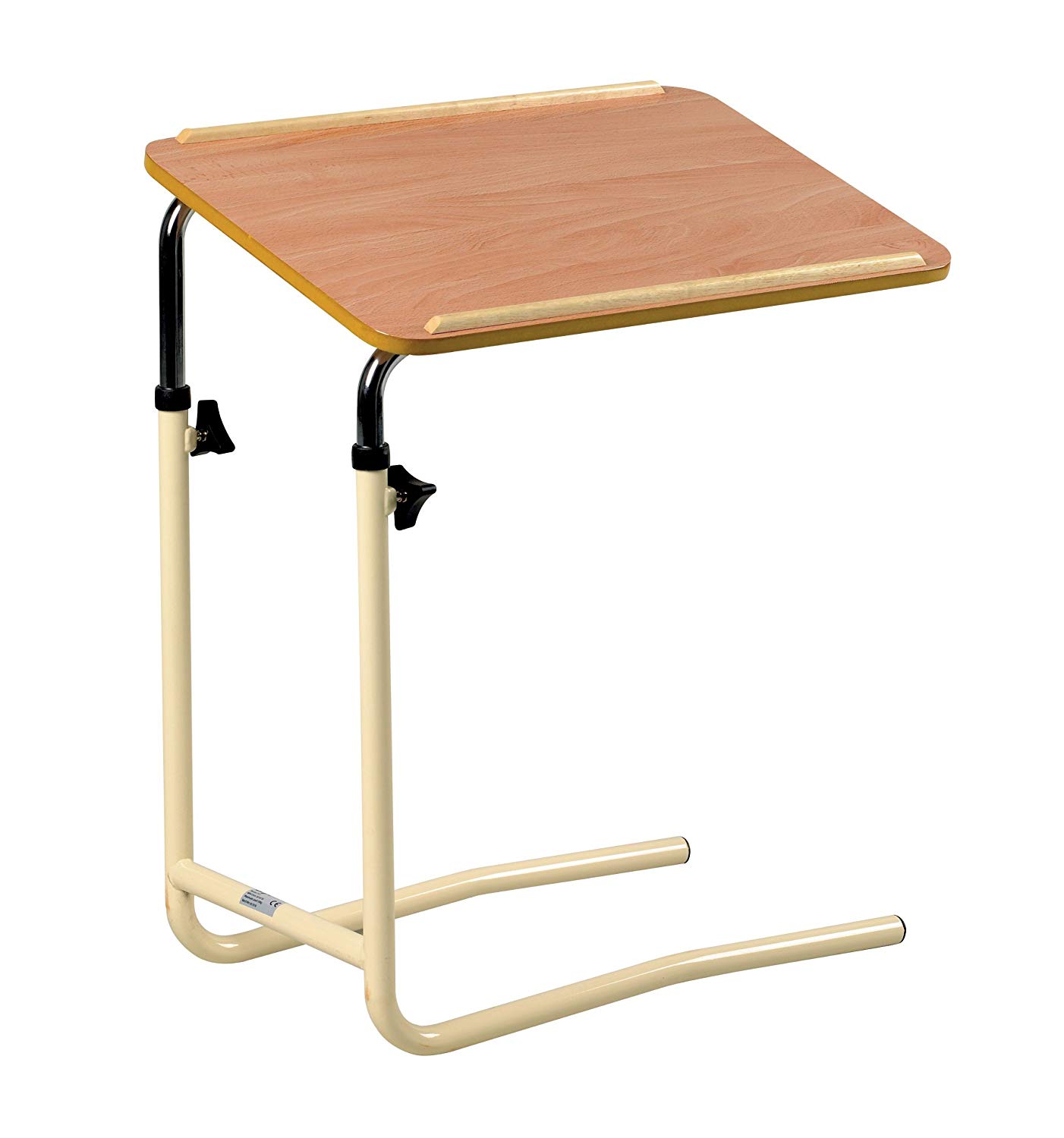 Homecraft Overbed Table, Height Adjustable, Lightweight Chair/Bed Table for Elderly Use for Meals Work and Activities, 66 x 64 x 46 cm