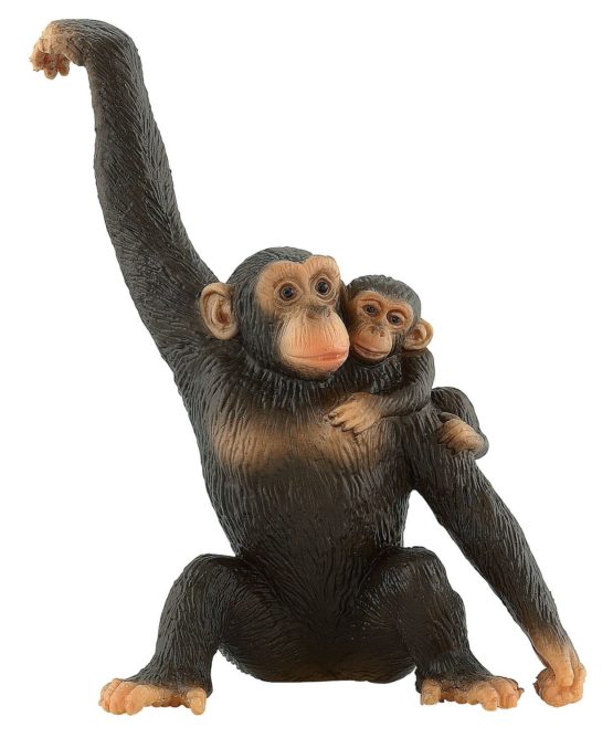 Bullyland WWF Chimp with Baby Figurine